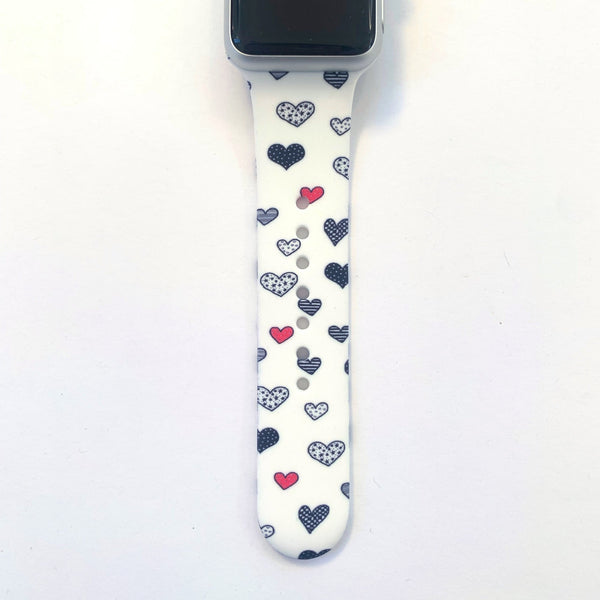 Valentine's Apple Watch Bands 42mm/44mm/45mm S/M / Black XO